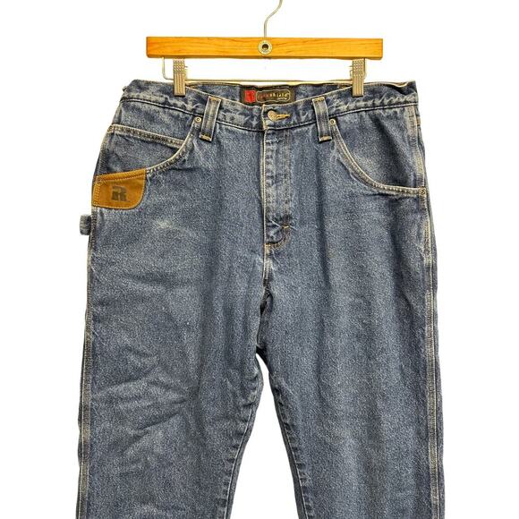Wrangler Riggs Workwear Lined Durashield Denim Blue Heavy Jeans Men Size 36 x 30 - Picture 5 of 13